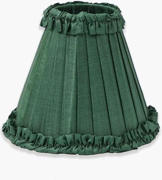 Mrs. Alice Frilled Silk Lampshade in Green at Nordstrom