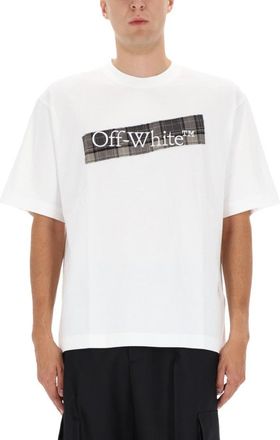 Off-white White Short-Sleeve T-Shirt With Embroidered Details