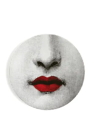 Fornasetti Piatto Tema e Variazioni n.397 Red Lips (26cm) - Bianco