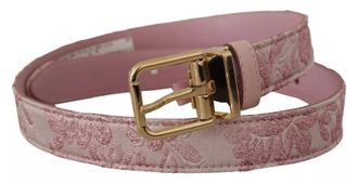 Dolce & Gabbana Bloemengeborduurde Riem Model Wnb103