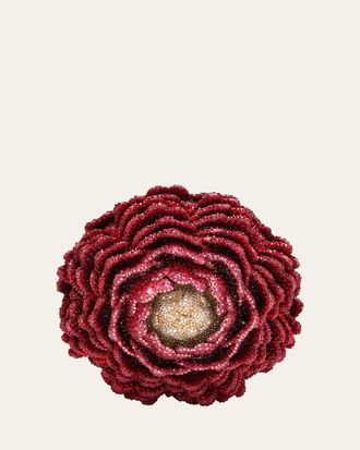 Judith Leiber Peony Flame Crystal Clutch Bag
