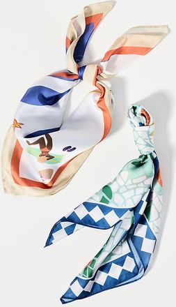 Anthropologie Celandine Printed Hair Scarf