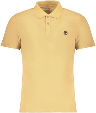 Timberland Tops, Heren, Beige, L, Katoen, Slim Fit Katoenen Poloshirt