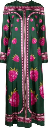 La DoubleJ graphic-print silk maxi dress - women - Silk - S - Green