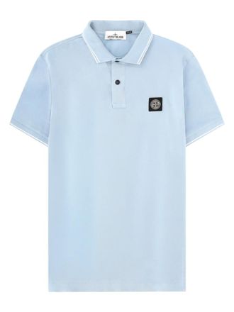 Stone Island Sky Blue Logo Polo