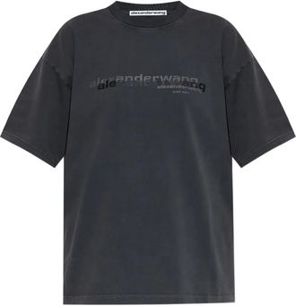 Alexander Wang T-shirt con logo - Grigio