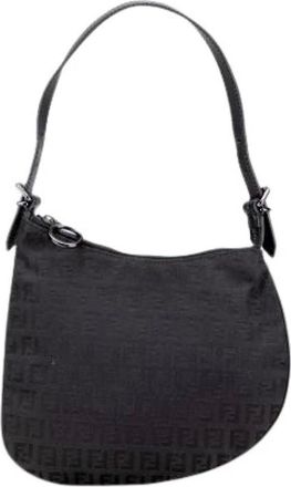Fendi Pre-owned Shoulder Bags, female, Black, Size: ONE SIZE Pre-owned Vintage Shoulder Bag