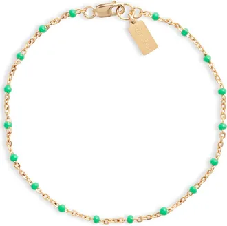 Set & Stones Kaz Bracelet in Gold/emerald at Nordstrom, Size 7