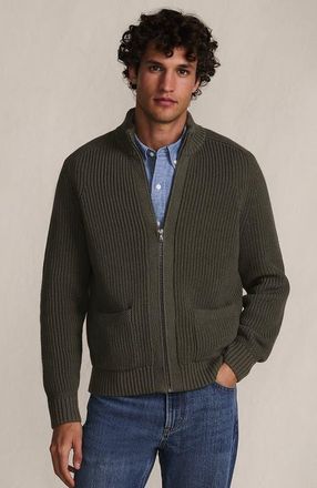 Lands End Long Sleeve Drifter Full Zip Cardigan Sweater in Forest Moss at Nordstrom, Size Xx-Large