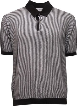 Ballantyne Polo Neck Pullover Black-White Shirt - Heren - Polos - Zwart - S - Tops