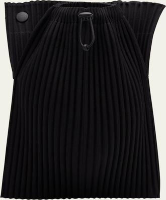 Homme Plissé Issey Miyake Mens Pocket Large Pleated Crossbody Bag