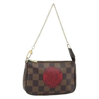 Louis Vuitton Pre-owned Mini Bags, female, Brown, Size: ONE SIZE Pre-owned Damier Ebene Mini Pouch