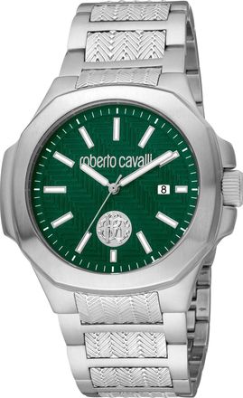 Roberto Cavalli Textured Stainless Steel Straps Watch RC5G018M0055