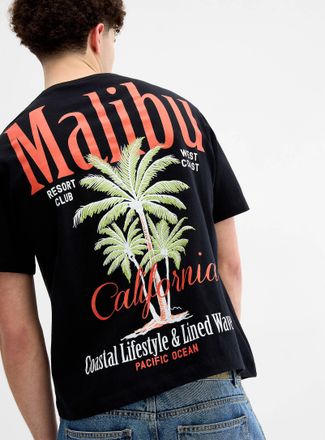 Super Massive Shop Mens Sunny destination graphic T-shirt