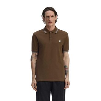 Fred Perry Heren Twin Tip Poloshirt (Bruin)