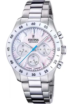 Festina Womens F20693-1 Ceramic Watch - Silver - One Size