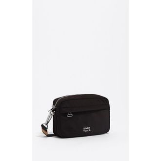Bimba & Lola Nylon Exterior Crossbody Bag in Charcoal at Nordstrom