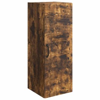 vidaXL Armario De Pared Roble Ahumado 33 X 34,5 X 90 Cm Vidaxl