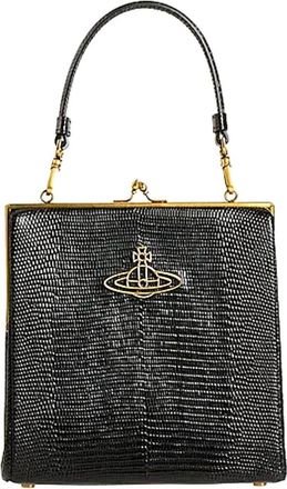 Vivienne Westwood Handbags, female, Black, Size: ONE SIZE Queeny Square Frame Purse