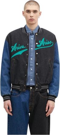 Aries Varsity Denim Jacket - Heren - Bomber jackets - Zwart - M - Denim - Jassen