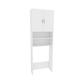 Vicco Armario Para Lavadora Martha, Blanco, 64 X 190 Cm Con 2 Puertas Cortas