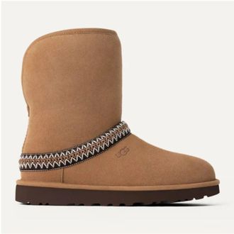 UGG Womens UGG Classic Short Crescent 1161770-CHE Chestnut Ankle Boots RHS7092