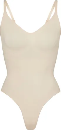 SKIMS Seamless Sculpt Thong Bodysuit - Cream - Xxl (UK18 / Xxl)