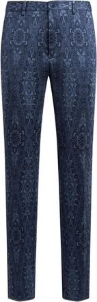 Etro Pantaloni con motivo jacquard - Blu