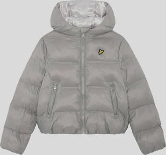 Lyle & Scott Lyle And Scott Mens Cropped Puffer Coat - Grey - Size: 15/16 y