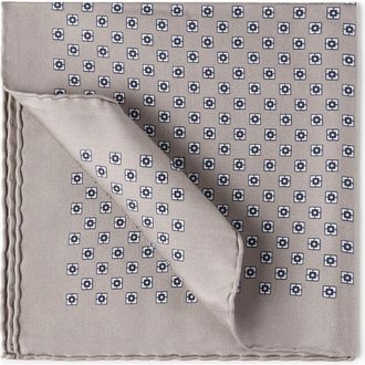 Brunello Cucinelli Silk pocket square in Light Brown at Nordstrom