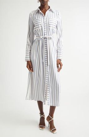 Ramy Brook Miriam Long Sleeve Shirtdress in Ivory Seaside at Nordstrom Rack, Size Medium