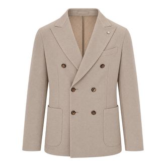 Lubiam Blazers - Heren - Jassen - Beige - Maat: L Wol