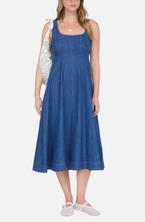 Blu Pepper Sleeveless Denim Midi Dress at Nordstrom, Size Medium