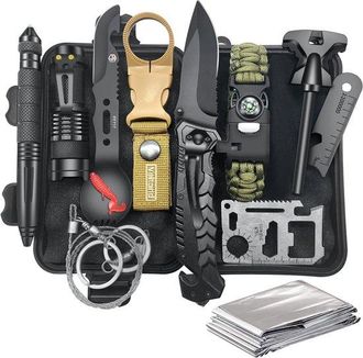 OEM Kit De Supervivencia 12 En 1 - Para Pap&aacute; - Camping, Caza, Pesca - Equipo De Emergencia