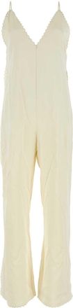 Jil Sander Ivory Satin Jumpsuit