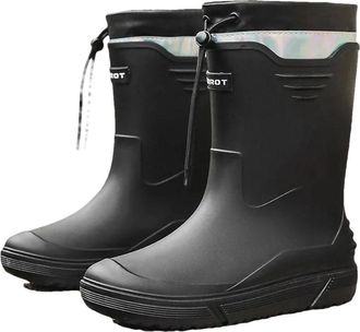 Generic Mens Waterproof Anti-Slip Thick Bottomed Kitchen Rain Boots Fishing Shoes Wear-Resistant Shoes