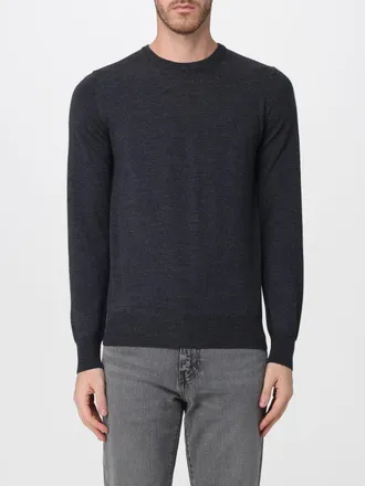 Brooksfield Maglia girocollo in pura lana con maniche lunghe e bordi a costine