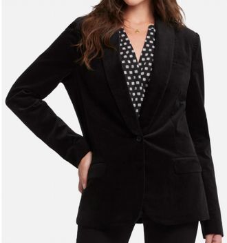 NYDJ Velveteen Tuxedo Jacket In Black