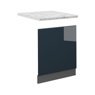 Vicco Panel Frontal Fame-line, Azul Oscuro Alto Brillo, 60 Cm, Et M&aacute;rmol