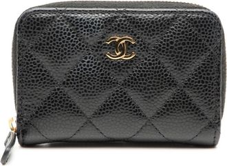 Chanel Black Grained Calfskin Coin Purse/Coin Case (Pre-Owned)