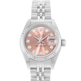 Rolex Pre-owned Rolex Datejust 26 Automatic Diamond Pink Dial Ladies Watch 79174 PDJ