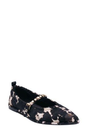Ash Bella Studded Mary Jane Flat in Black Edgy at Nordstrom, Size 10Us