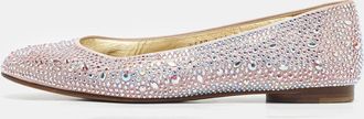 Gina Purple Satin Crystal Embellished Ballet Flats