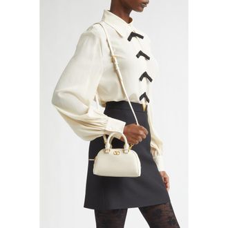 Valentino Garavani Mini Dome VLOGO Signature Top Handle Bag in Light Ivory at Nordstrom