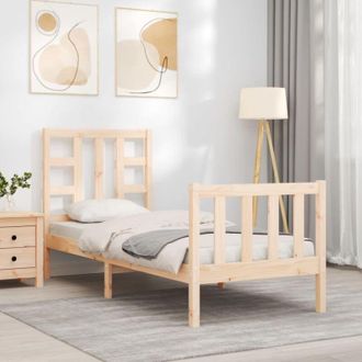 vidaXL Bed Frame without Mattress Small Single Solid Wood Pine vidaXL
