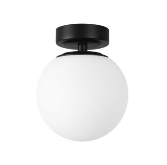 Forlight Forlight - Giro - L&aacute;mpara De Techo Para Ba&ntilde;o Con Ip44 Para Bombilla E14 En Forma De Esfera. Plaf&oacute;n De Techo De Color Negro