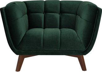 Rendez-Vous D&eacute;co Sill&oacute;n de terciopelo verde oscuro