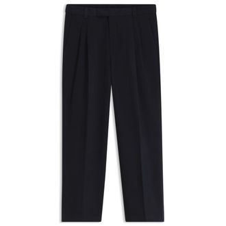 BOSS Relaxed-fit dress pants in Italian stretch cotton