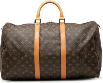 Louis Vuitton Borsa da viaggio Keepall 50 con monogramma 1995 - Marrone