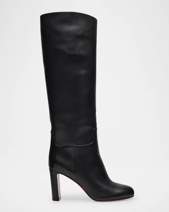 Christian Louboutin 85mm Loo Leather Knee Boots